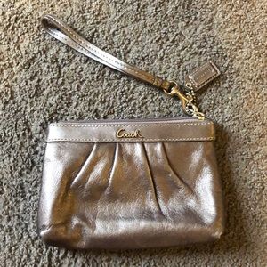 Pewter Coach Wristlet